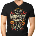 Spooky Wonderful Men's V-Neck - Adult & Kids T-Shirts, Sweatshirts & Hoodies apparel design preview 1