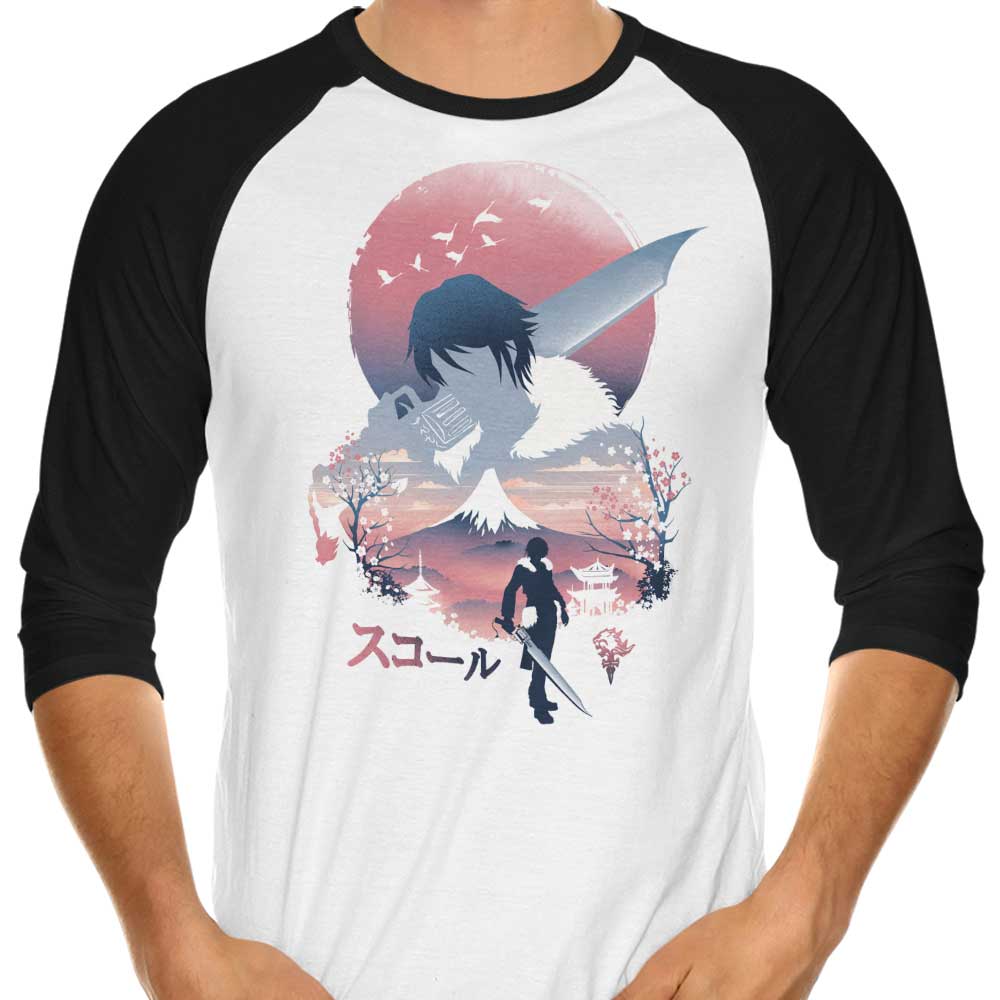 Squall Ukiyo-e 3/4 Sleeve Raglan - Adult & Kids T-Shirts, Sweatshirts & Hoodies apparel design preview 1