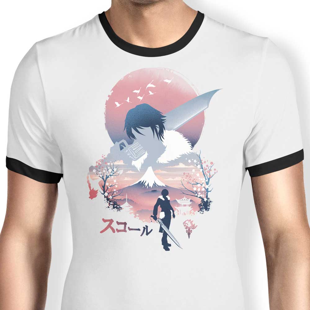 Squall Ukiyo-e Ringer - Adult & Kids T-Shirts, Sweatshirts & Hoodies apparel design preview 1