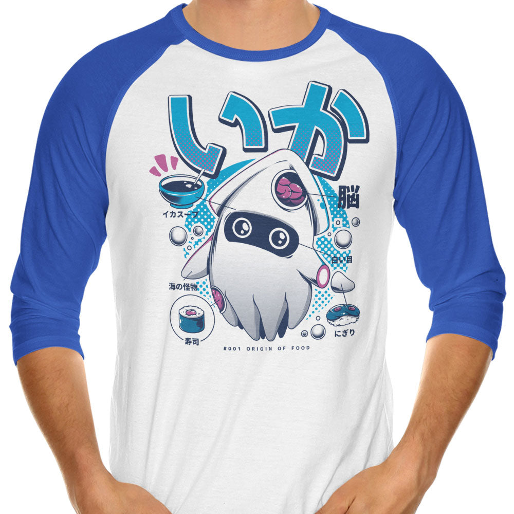 Squid Food 3/4 Sleeve Raglan - Adult & Kids T-Shirts, Sweatshirts & Hoodies apparel design preview 1