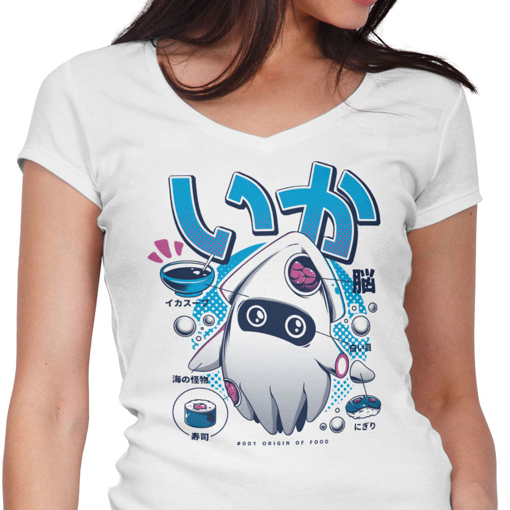 Squid Food Women's V-Neck - Adult & Kids T-Shirts, Sweatshirts & Hoodies apparel design preview 1