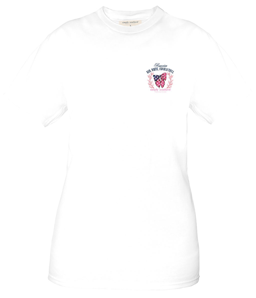 SALE Simply Southern USA Freedom Bow Flag - Adult & Kids T-Shirts, Sweatshirts & Hoodies apparel design preview 2