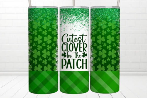 St. Patrick Cutest Clover 20 oz Skinny Tumbler Cup - Adult & Kids T-Shirts, Sweatshirts & Hoodies apparel design preview 1