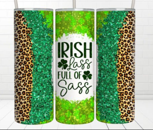 St. Patrick Irish lass Full of Sass 20 oz Skinny - Adult & Kids T-Shirts, Sweatshirts & Hoodies apparel design preview 1