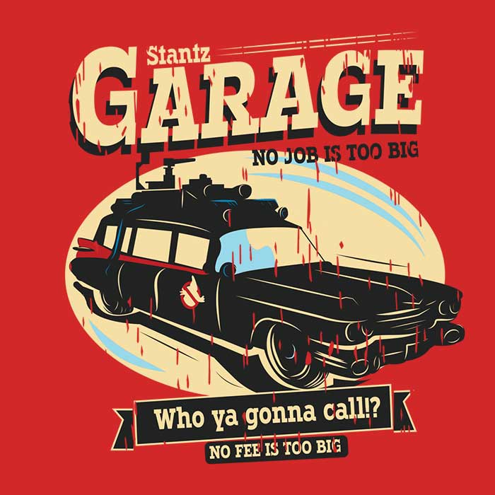 Stantz Garage - Adult & Kids T-Shirts, Sweatshirts & Hoodies apparel design preview 2