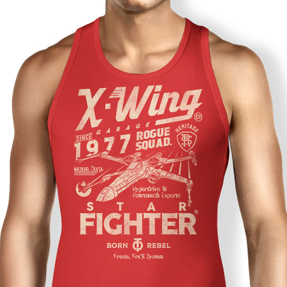 Star Fighter Garage Tank Top - Adult & Kids T-Shirts, Sweatshirts & Hoodies apparel design preview 1