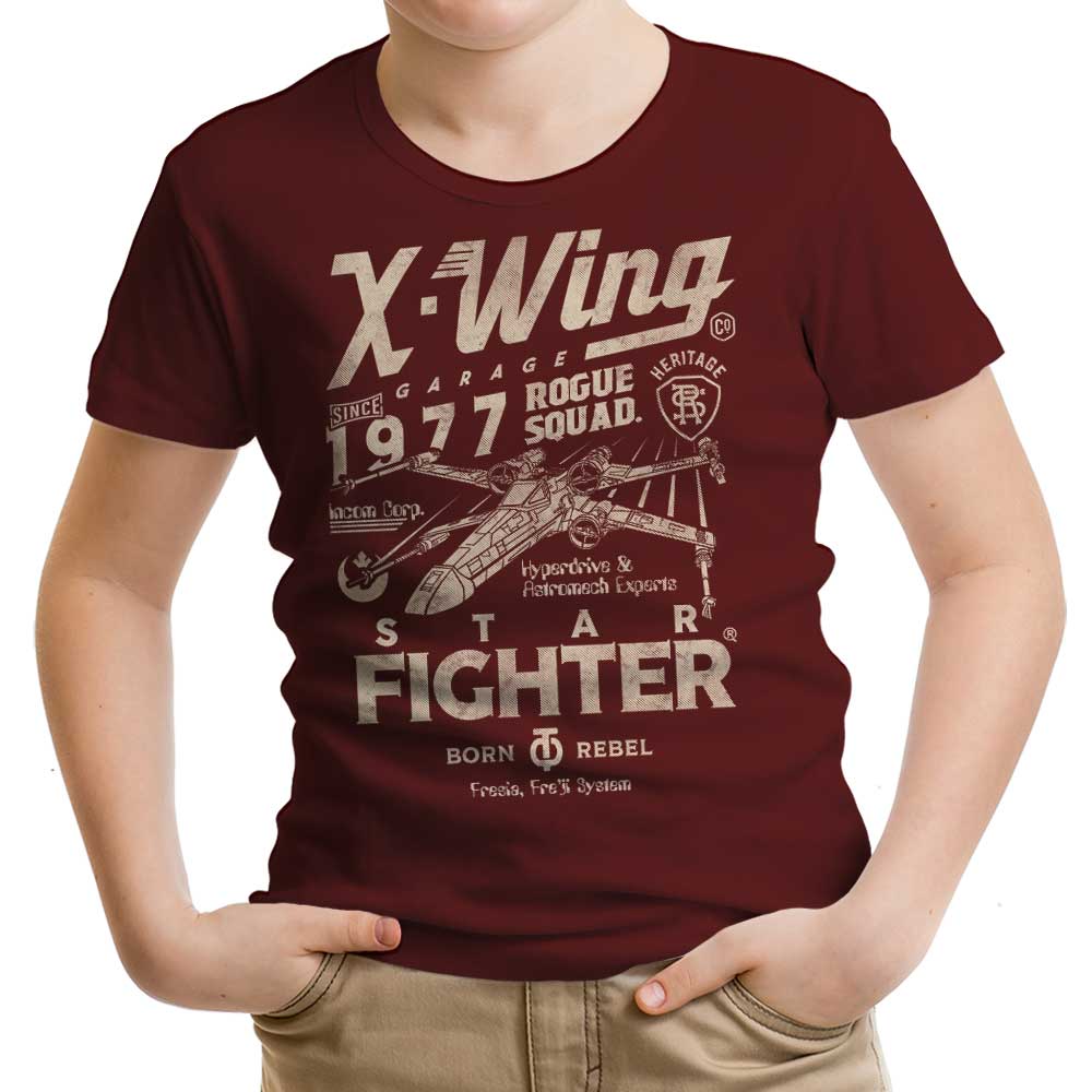 Star Fighter Garage Youth Apparel - Adult & Kids T-Shirts, Sweatshirts & Hoodies apparel design preview 2