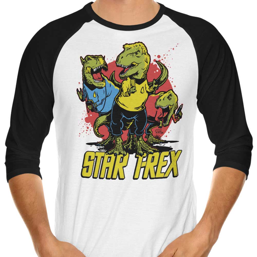 Star T-Rex 3/4 Sleeve Raglan - Adult & Kids T-Shirts, Sweatshirts & Hoodies apparel design preview 1