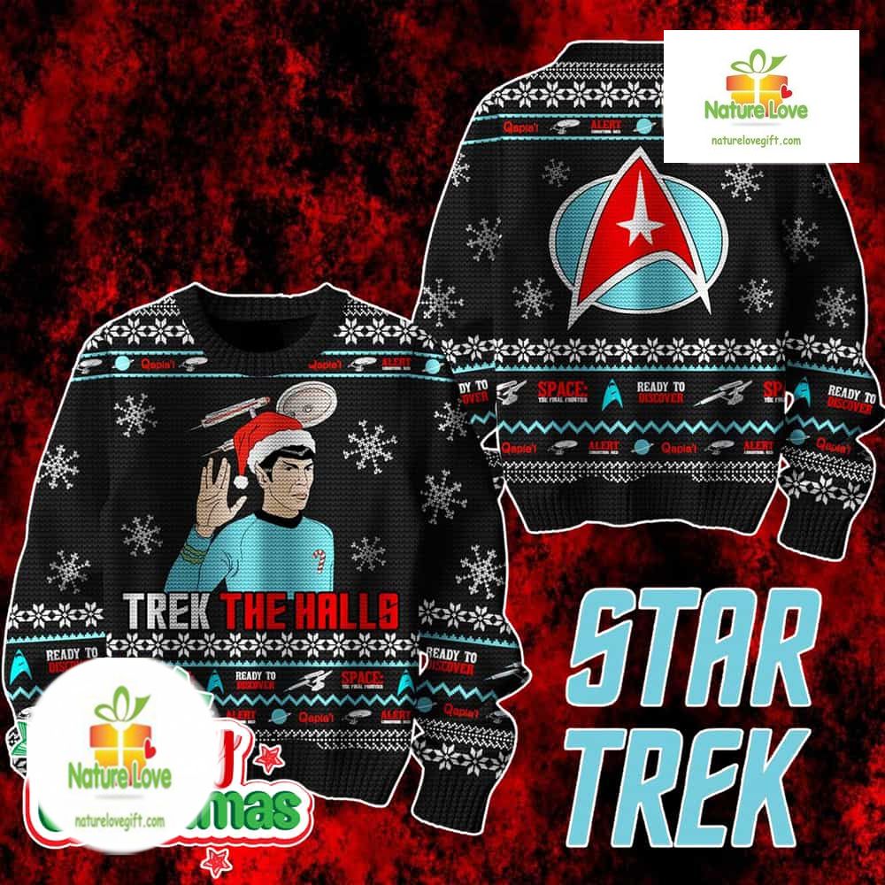 Star Trek Spock Ugly Christmas Sweater Holiday Sci-Fi Gift product image