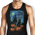 Starry Black Cat Tank Top - Adult & Kids T-Shirts, Sweatshirts & Hoodies apparel design preview 1
