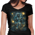Starry Carbonite Women's V-Neck - Adult & Kids T-Shirts, Sweatshirts & Hoodies apparel design preview 1