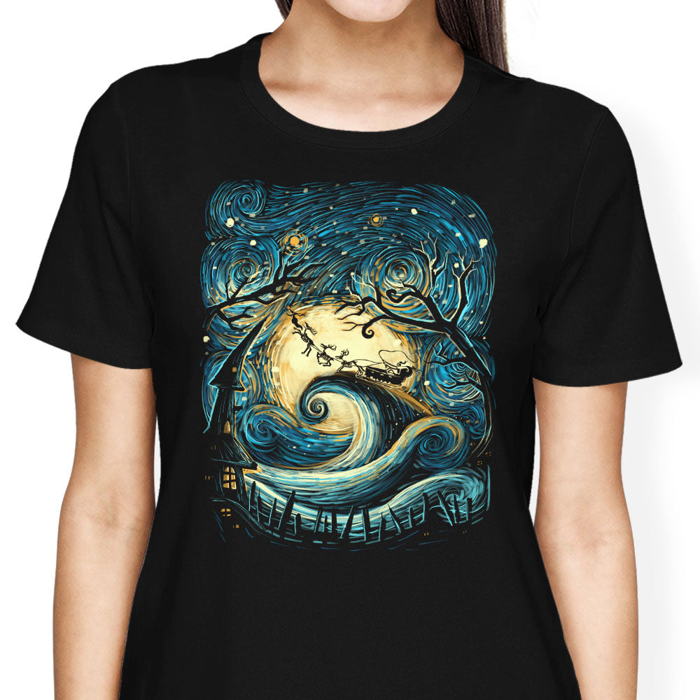 Starry Christmas Women's Apparel - Adult & Kids T-Shirts, Sweatshirts & Hoodies apparel design preview 1