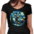 Starry Dark Women's V-Neck - Adult & Kids T-Shirts, Sweatshirts & Hoodies apparel design preview 1