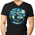 Starry Dark Men's V-Neck - Adult & Kids T-Shirts, Sweatshirts & Hoodies apparel design preview 1