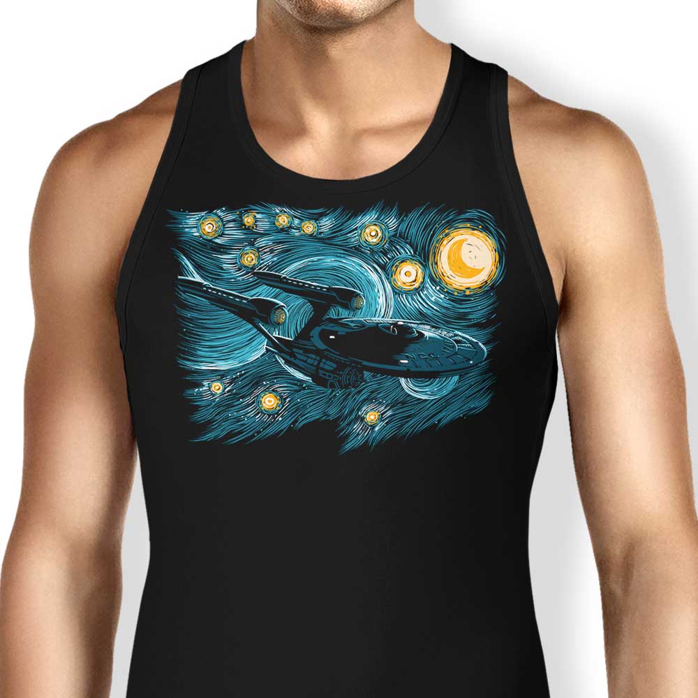 Starry Enterprise Tank Top - Adult & Kids T-Shirts, Sweatshirts & Hoodies apparel design preview 1