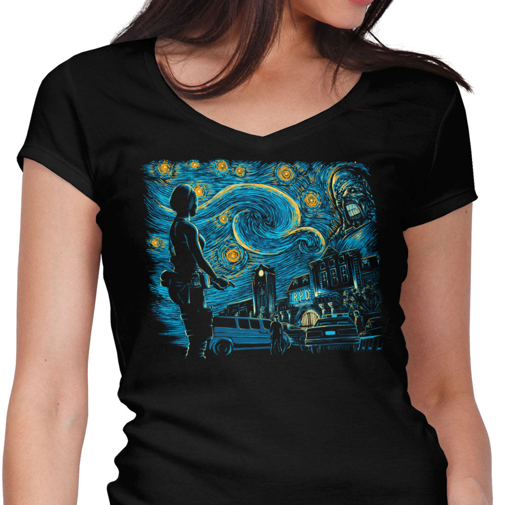 Starry Evil Women's V-Neck - Adult & Kids T-Shirts, Sweatshirts & Hoodies apparel design preview 1