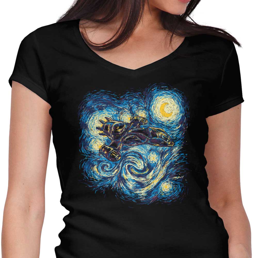 Starry Flight Women's V-Neck - Adult & Kids T-Shirts, Sweatshirts & Hoodies apparel design preview 1