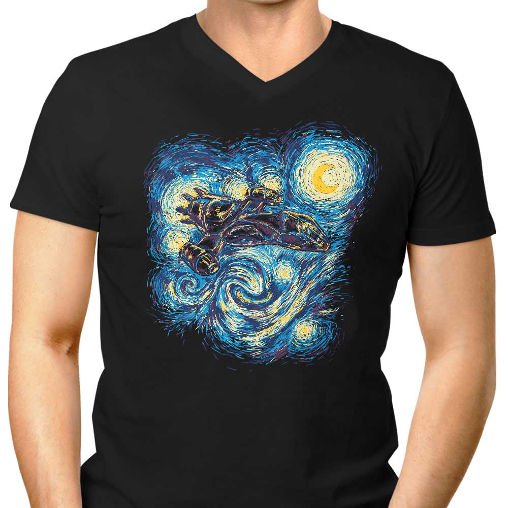 Starry Flight Men's V-Neck - Adult & Kids T-Shirts, Sweatshirts & Hoodies apparel design preview 1
