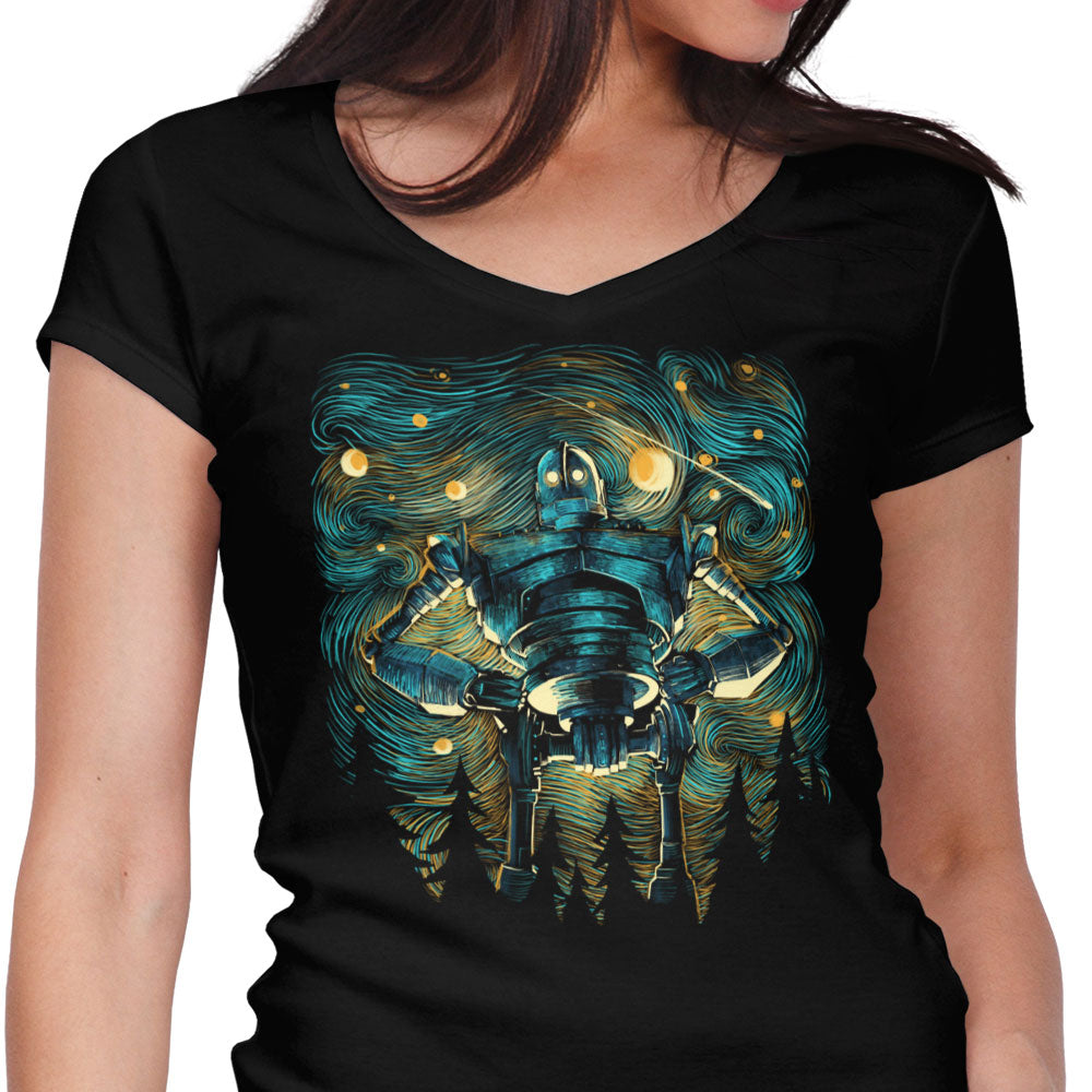 Starry Giant Women's V-Neck - Adult & Kids T-Shirts, Sweatshirts & Hoodies apparel design preview 1