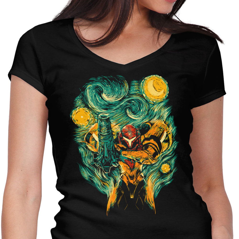 Starry Hunter Women's V-Neck - Adult & Kids T-Shirts, Sweatshirts & Hoodies apparel design preview 1