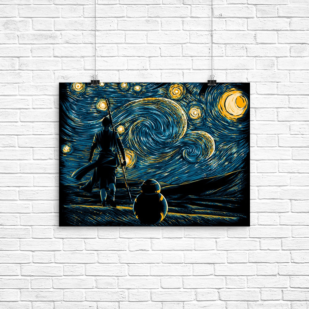 Starry Jakku Poster - Adult & Kids T-Shirts, Sweatshirts & Hoodies apparel design preview 1