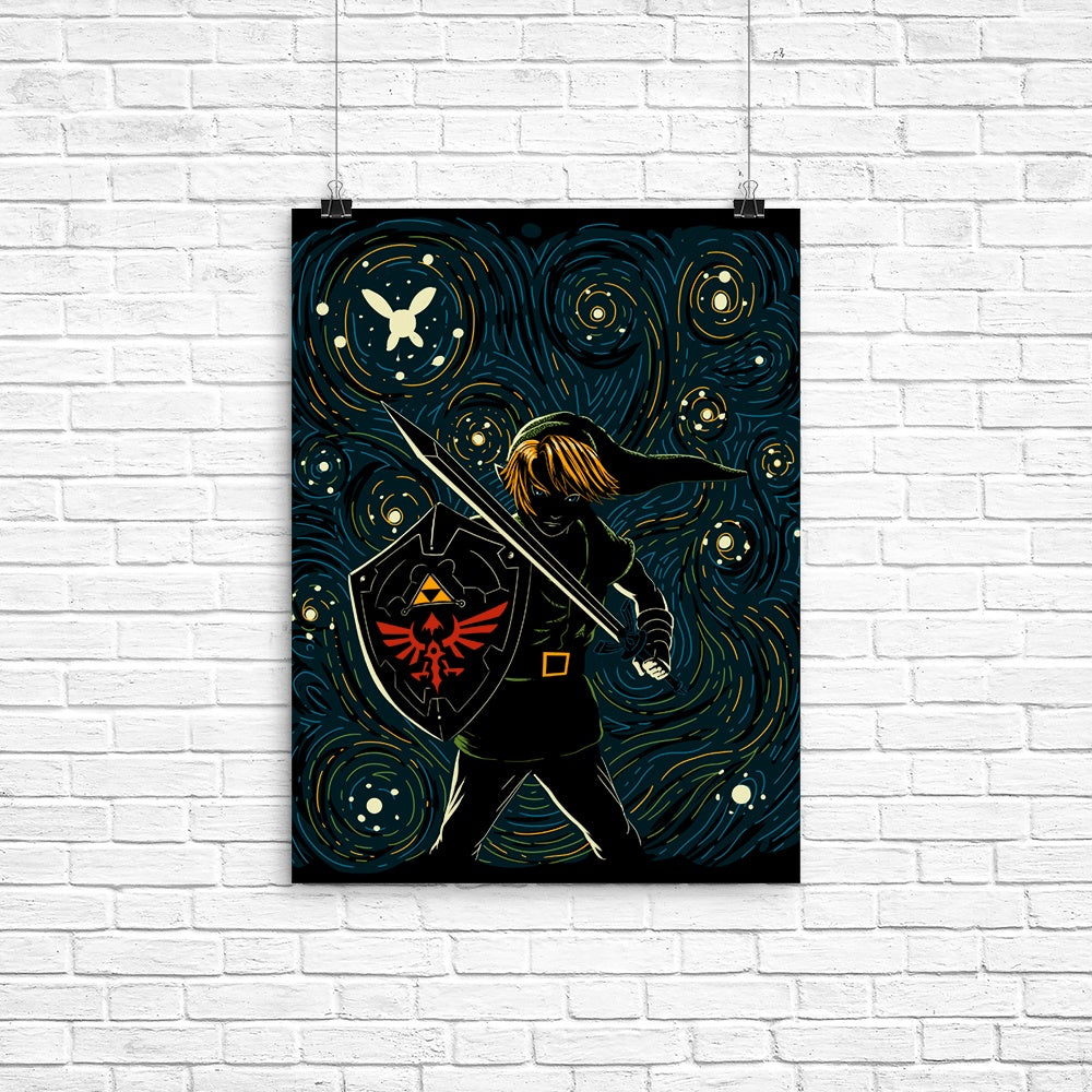 Starry Legend Poster - Adult & Kids T-Shirts, Sweatshirts & Hoodies apparel design preview 1