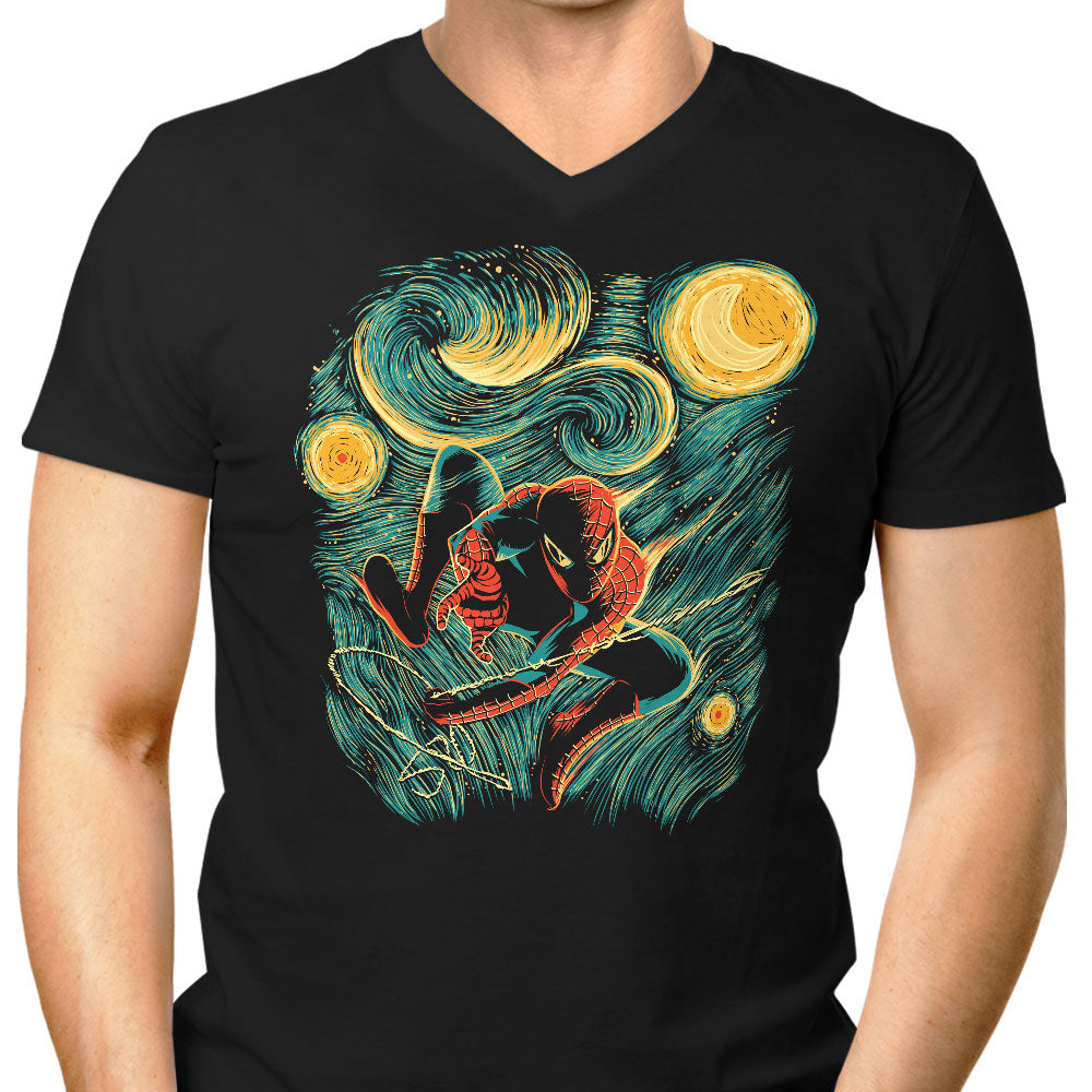 Starry Parker Men's V-Neck - Adult & Kids T-Shirts, Sweatshirts & Hoodies apparel design preview 1
