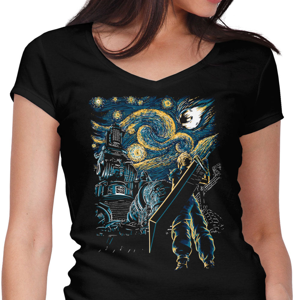 Starry Remake Women's V-Neck - Adult & Kids T-Shirts, Sweatshirts & Hoodies apparel design preview 1