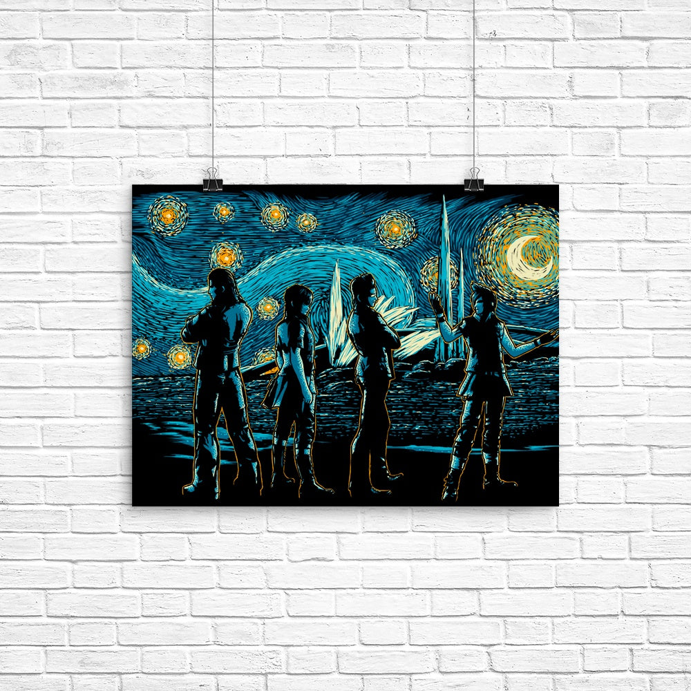 Starry Road Trip Poster - Adult & Kids T-Shirts, Sweatshirts & Hoodies apparel design preview 1