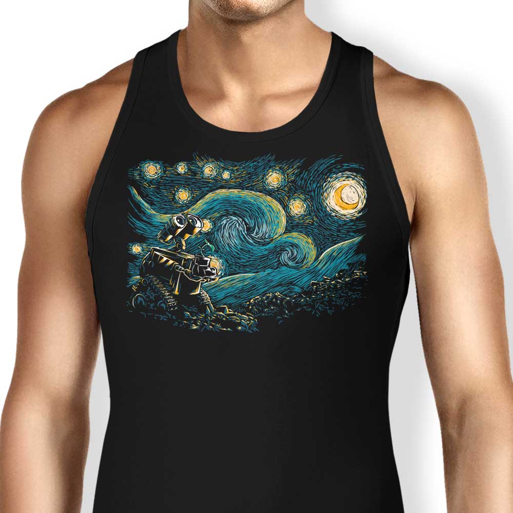 Starry Robot Tank Top - Adult & Kids T-Shirts, Sweatshirts & Hoodies apparel design preview 1