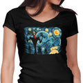 Starry Samurai Women's V-Neck - Adult & Kids T-Shirts, Sweatshirts & Hoodies apparel design preview 1