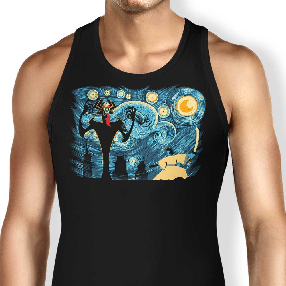 Starry Samurai Tank Top - Adult & Kids T-Shirts, Sweatshirts & Hoodies apparel design preview 1