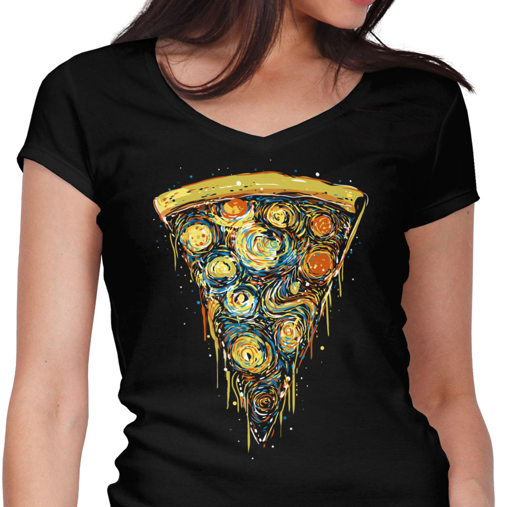 Starry Slice Women's V-Neck - Adult & Kids T-Shirts, Sweatshirts & Hoodies apparel design preview 1