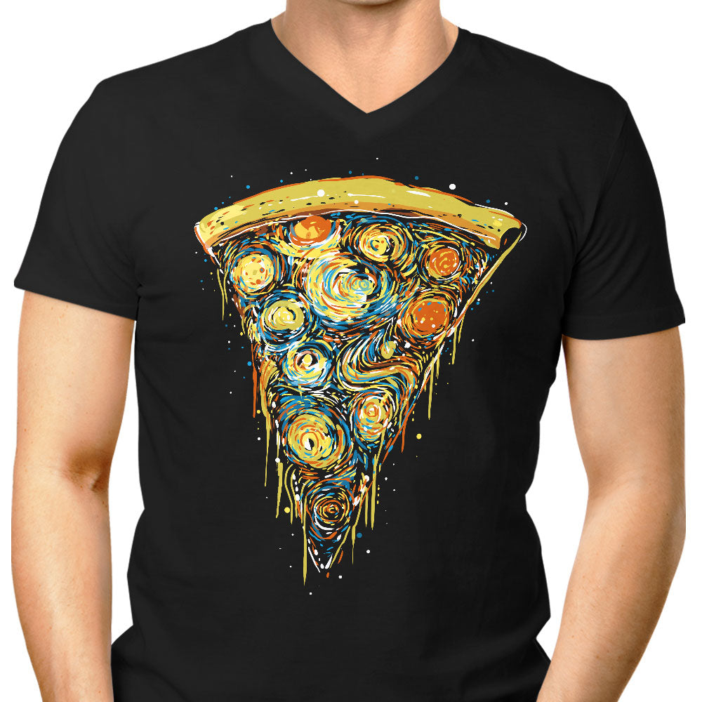 Starry Slice Men's V-Neck - Adult & Kids T-Shirts, Sweatshirts & Hoodies apparel design preview 1