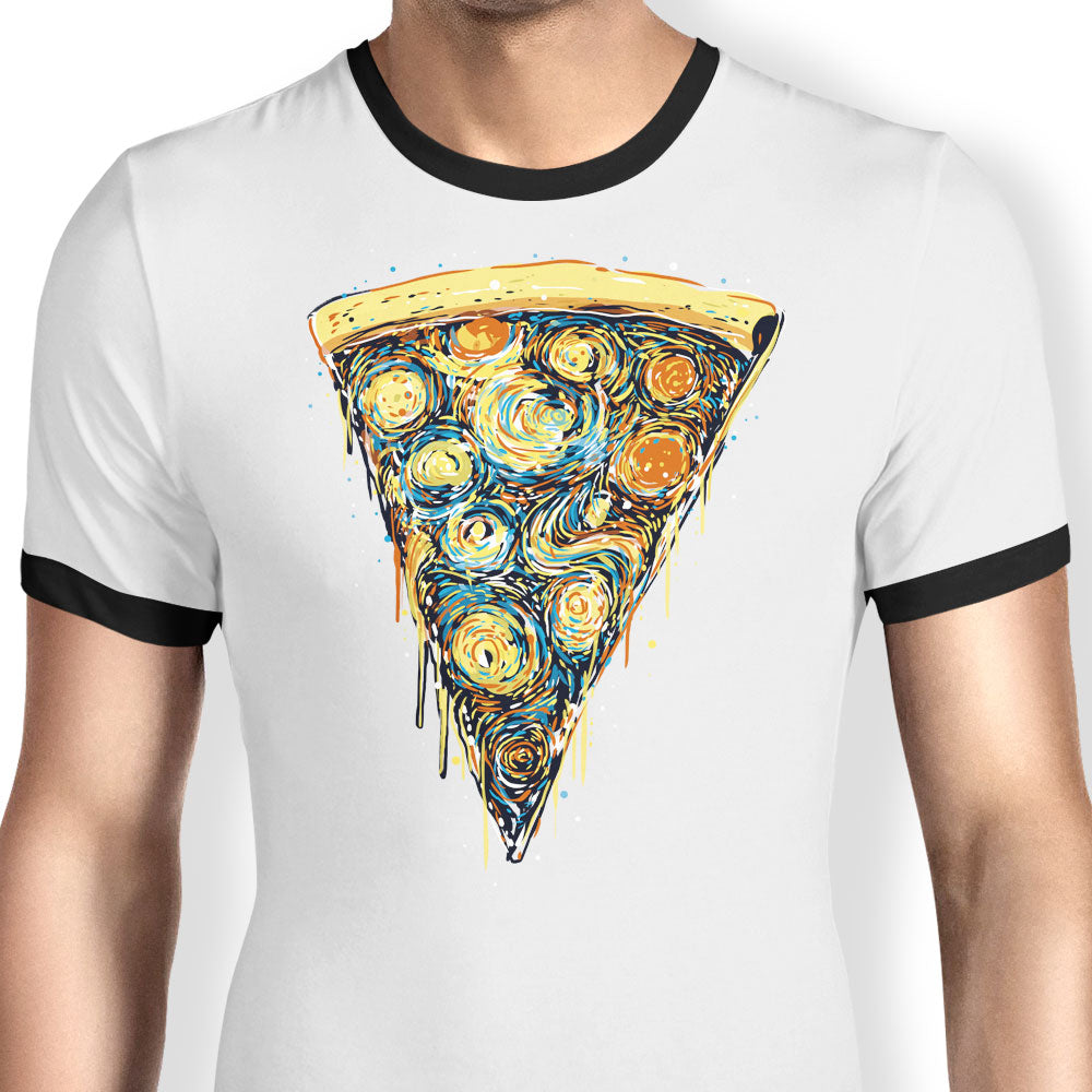 Starry Slice Ringer - Adult & Kids T-Shirts, Sweatshirts & Hoodies apparel design preview 1