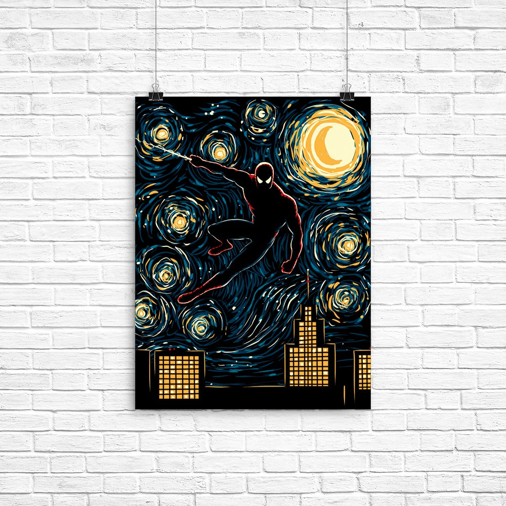 Starry Spider Poster - Adult & Kids T-Shirts, Sweatshirts & Hoodies apparel design preview 1