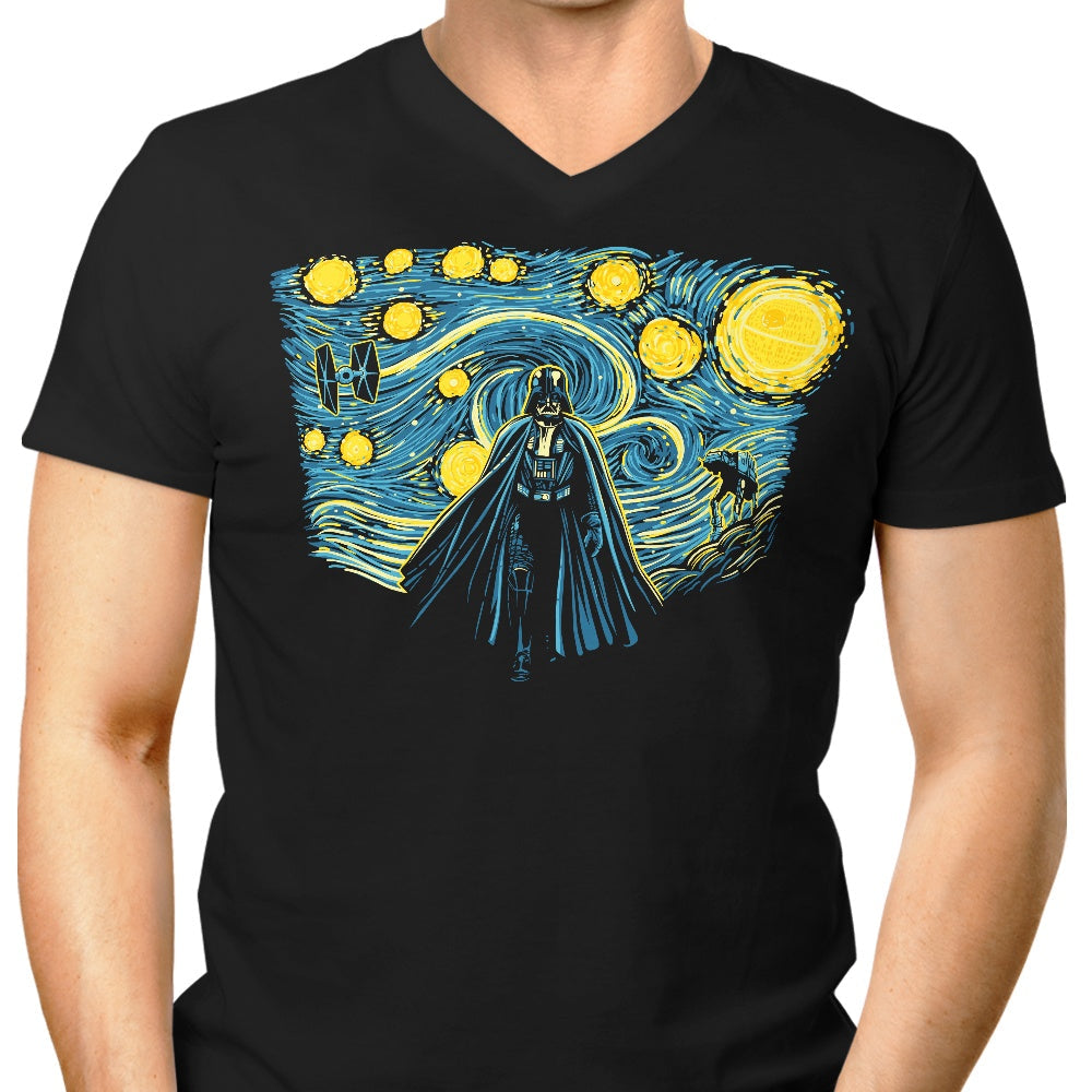 Starry Vader Men's V-Neck - Adult & Kids T-Shirts, Sweatshirts & Hoodies apparel design preview 1