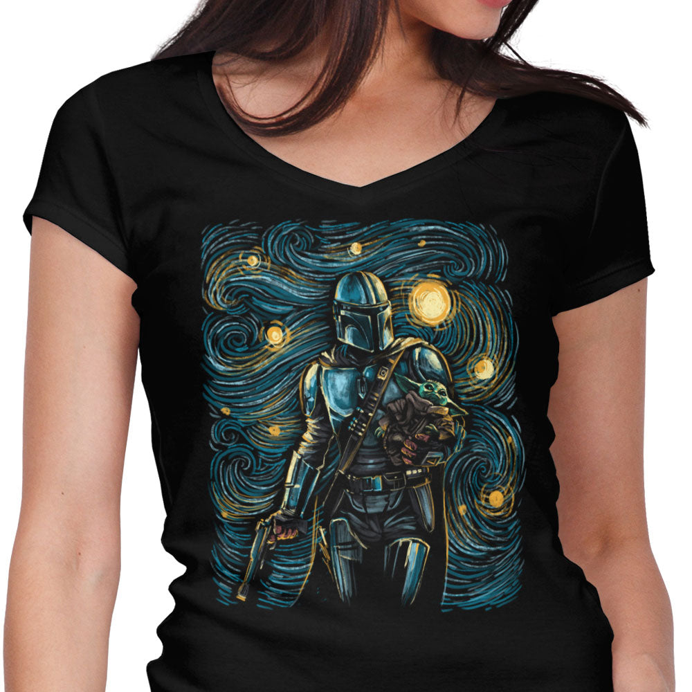 Starry Way Women's V-Neck - Adult & Kids T-Shirts, Sweatshirts & Hoodies apparel design preview 1