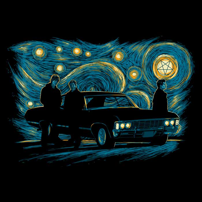 Starry Winchesters - Adult & Kids T-Shirts, Sweatshirts & Hoodies apparel design preview 2