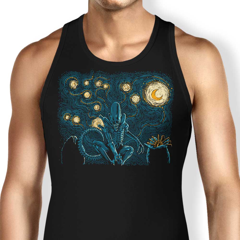 Starry Xenomorph Tank Top - Adult & Kids T-Shirts, Sweatshirts & Hoodies apparel design preview 1