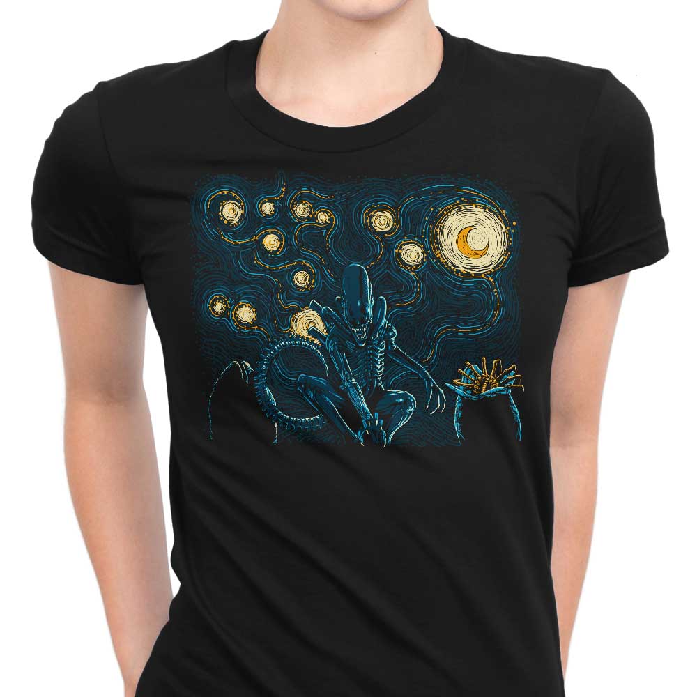 Starry Xenomorph Women's Apparel - Adult & Kids T-Shirts, Sweatshirts & Hoodies apparel design preview 1