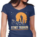 Start Trekking Women's V-Neck - Adult & Kids T-Shirts, Sweatshirts & Hoodies apparel design preview 1
