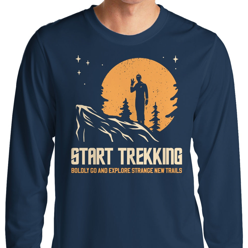 Start Trekking - Adult & Kids T-Shirts, Sweatshirts & Hoodies apparel design preview 1