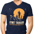 Start Trekking Men's V-Neck - Adult & Kids T-Shirts, Sweatshirts & Hoodies apparel design preview 1