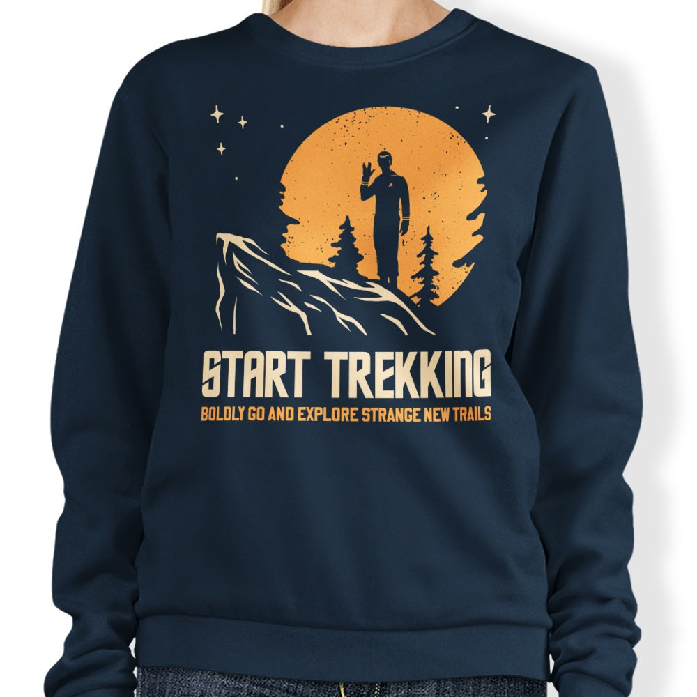 Start Trekking - Adult & Kids T-Shirts, Sweatshirts & Hoodies apparel design preview 1