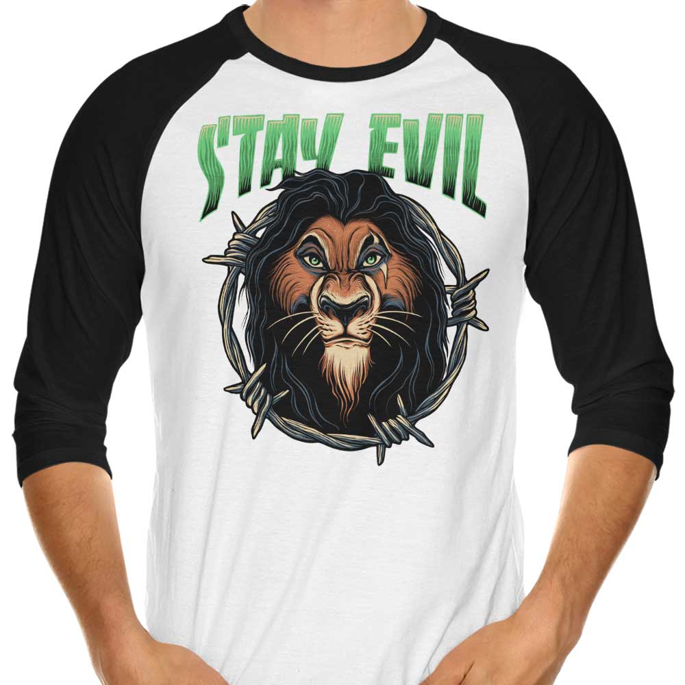 Stay Evil 3/4 Sleeve Raglan - Adult & Kids T-Shirts, Sweatshirts & Hoodies apparel design preview 1