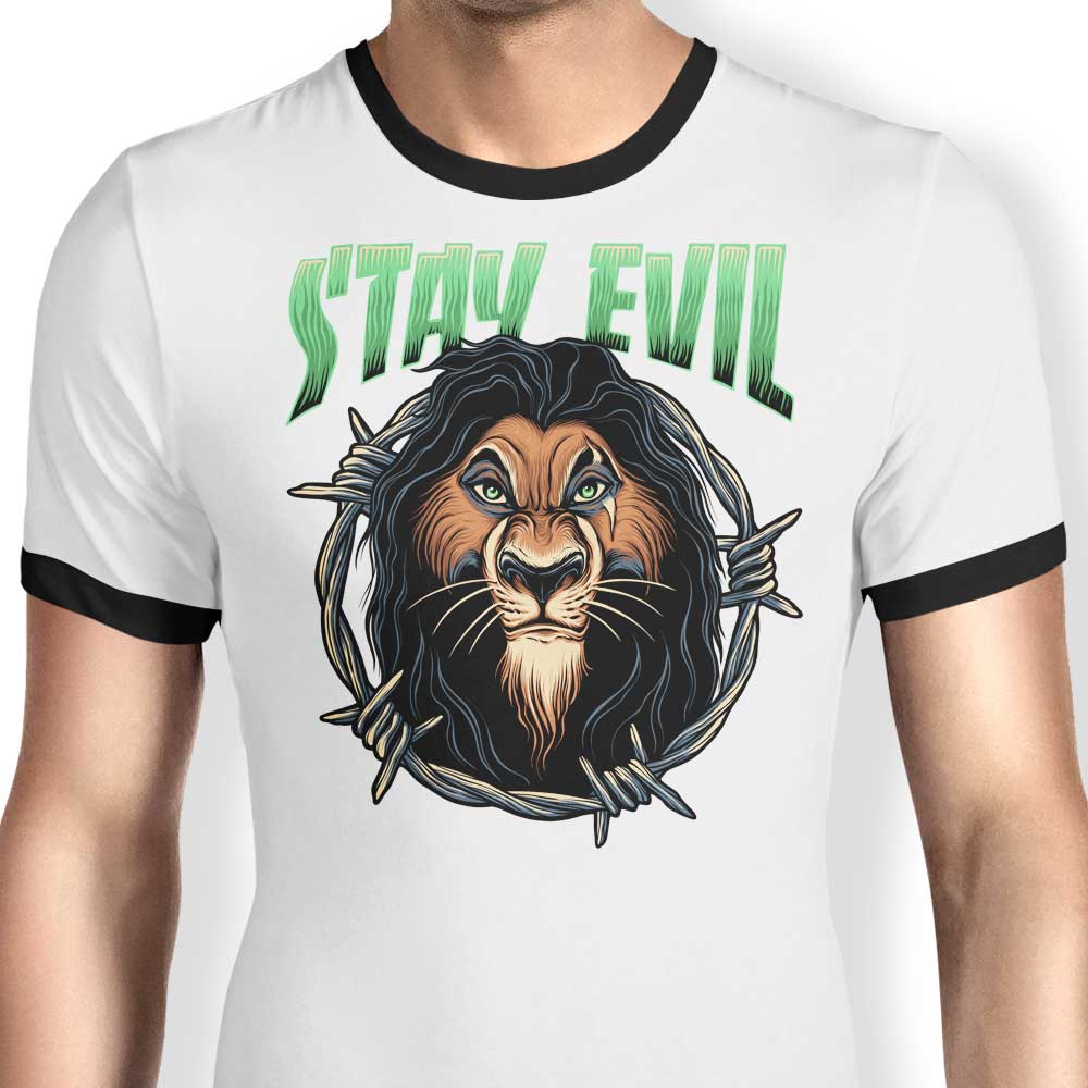 Stay Evil Ringer - Adult & Kids T-Shirts, Sweatshirts & Hoodies apparel design preview 1