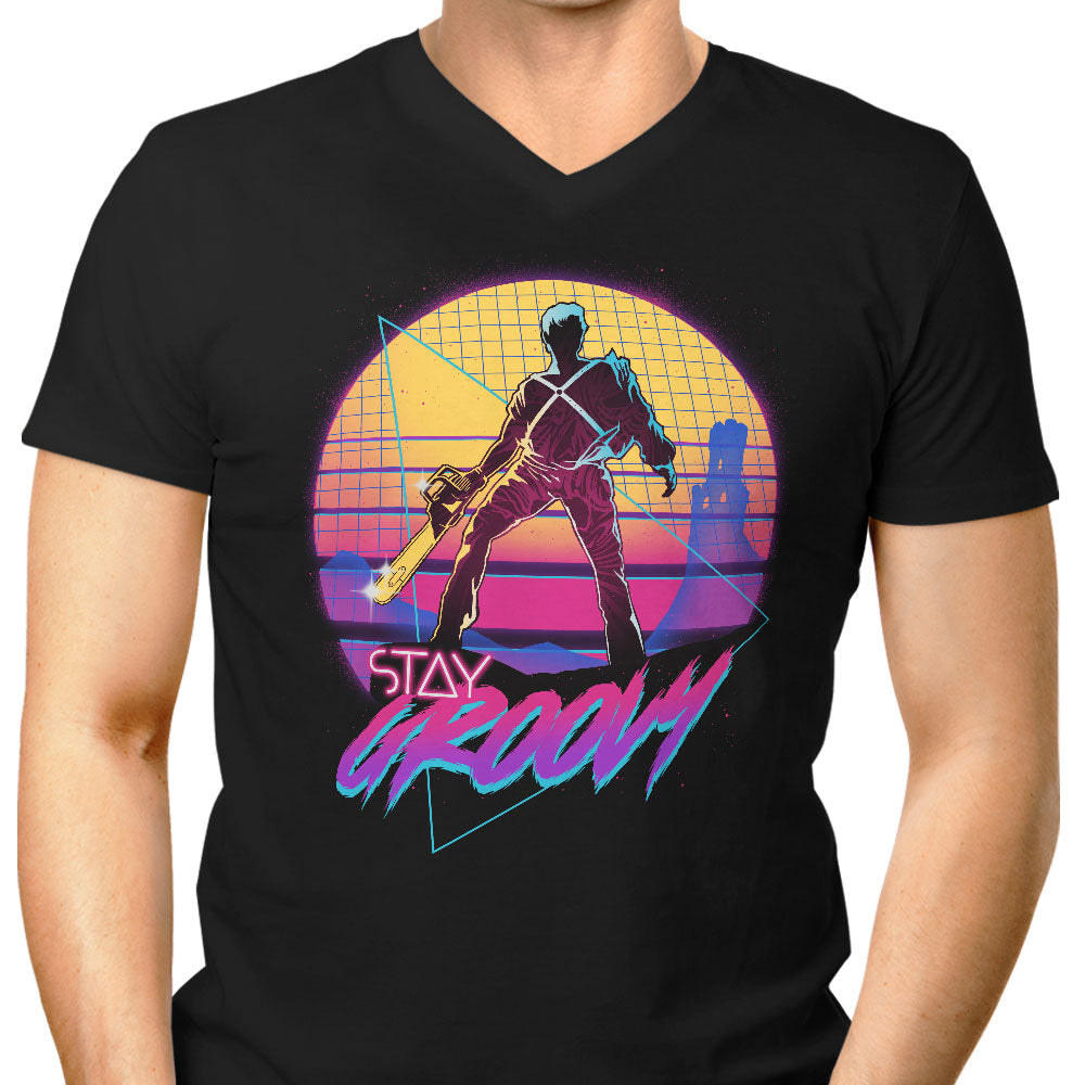 Stay Groovy Men's V-Neck - Adult & Kids T-Shirts, Sweatshirts & Hoodies apparel design preview 1