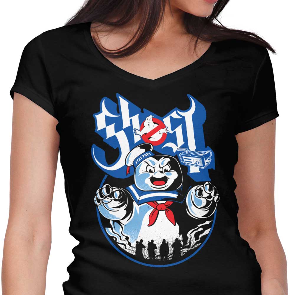Stay Puft Women's V-Neck - Adult & Kids T-Shirts, Sweatshirts & Hoodies apparel design preview 1