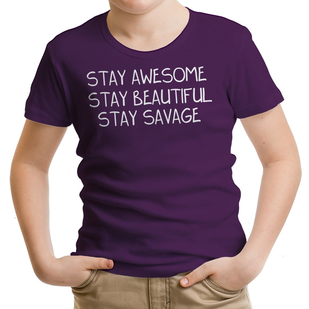 Stay Savage (Alt) Youth Apparel - Adult & Kids T-Shirts, Sweatshirts & Hoodies apparel design preview 1